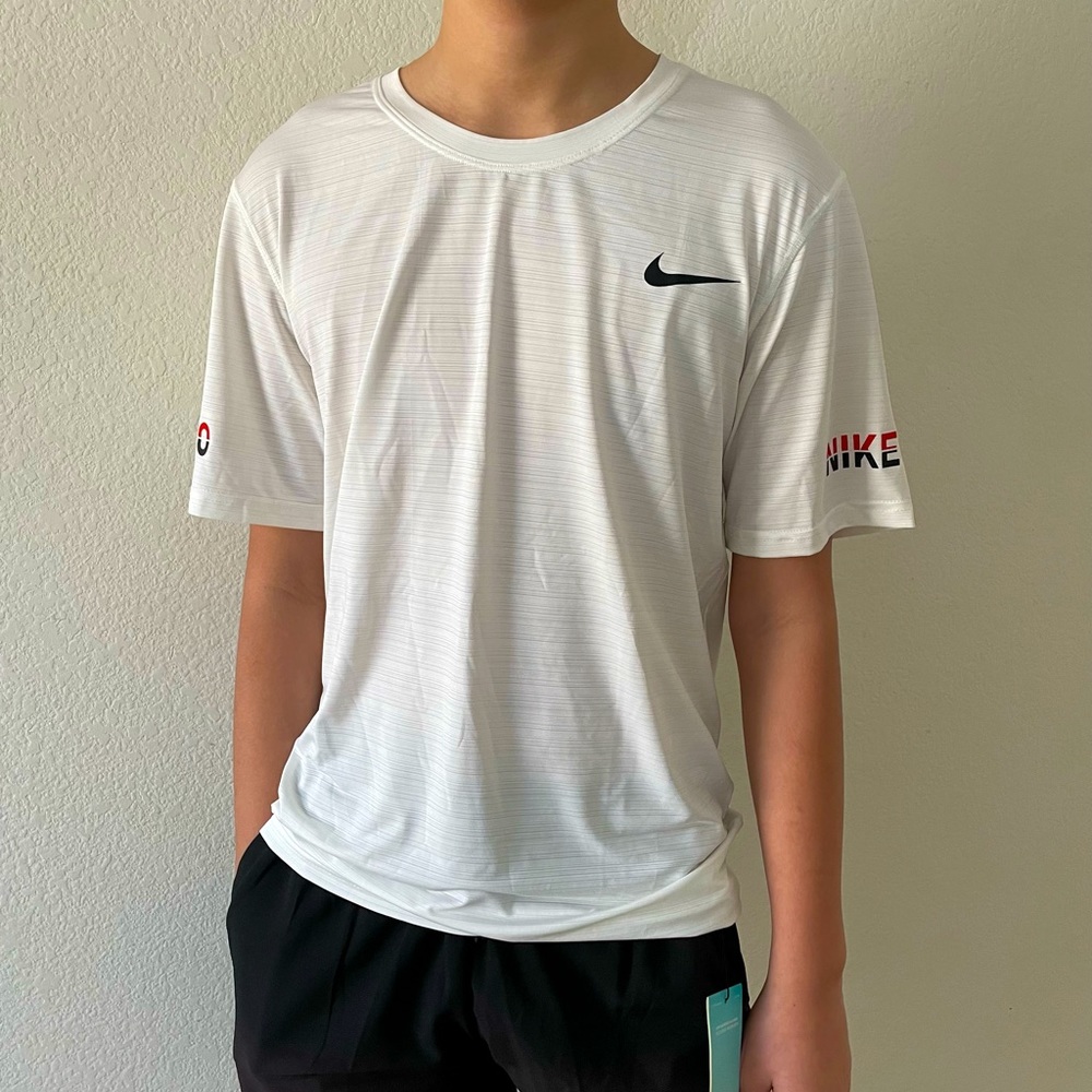 Mens Nike Pro White Shirt Dri Fit Size Large